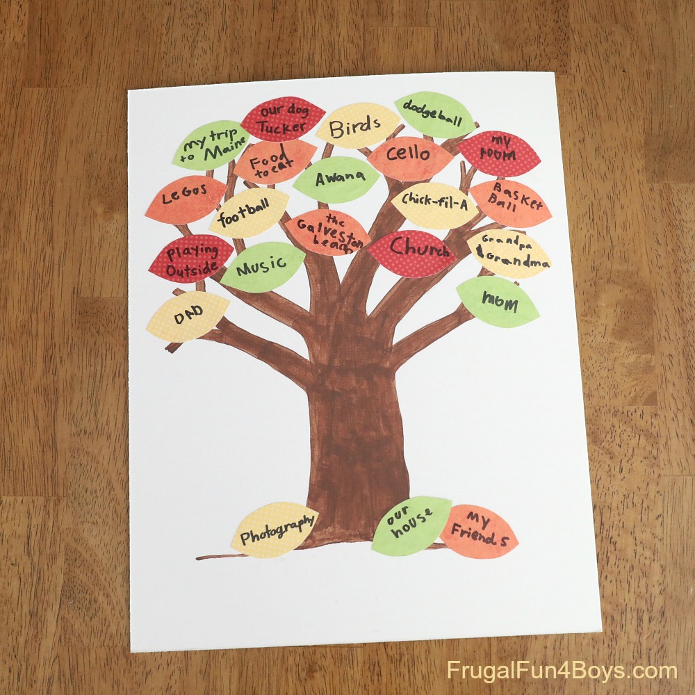Make a Simple and Beautiful Thankful Tree - Frugal Fun For Boys and Girls
