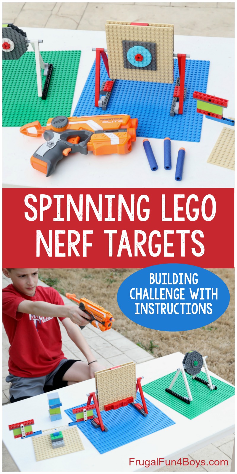 How to Build Spinning LEGO Nerf Targets