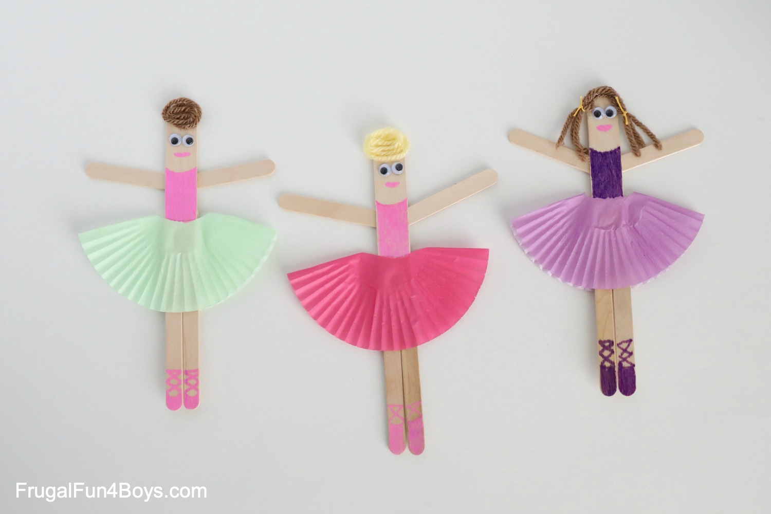 Wooden Ballerina Bookmarks Three Different Colours NEW 