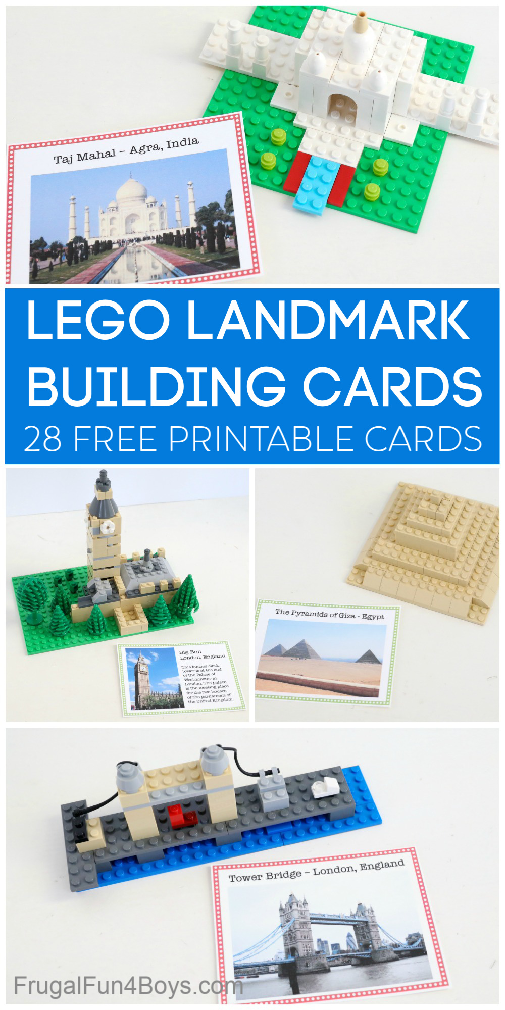 LEGO World Landmark Building Cards