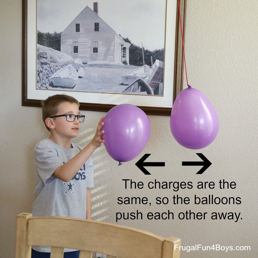 Ideaal kralen Klaar Static Electricity Science Experiments with Balloons - Frugal Fun For Boys  and Girls