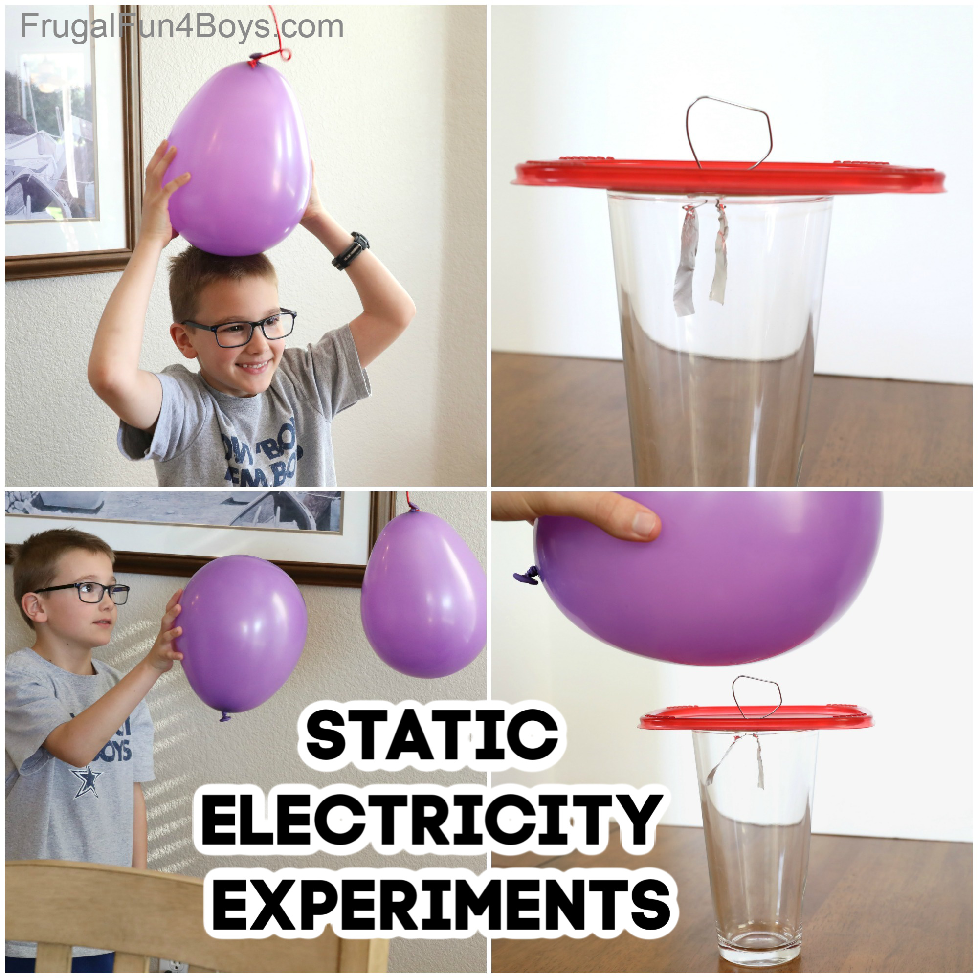 labyrint toezicht houden op terras Static Electricity Science Experiments with Balloons - Frugal Fun For Boys  and Girls