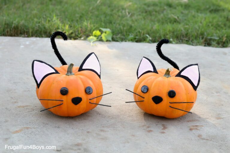 Easy Pumpkin Decorating Ideas - Frugal Fun For Boys and Girls