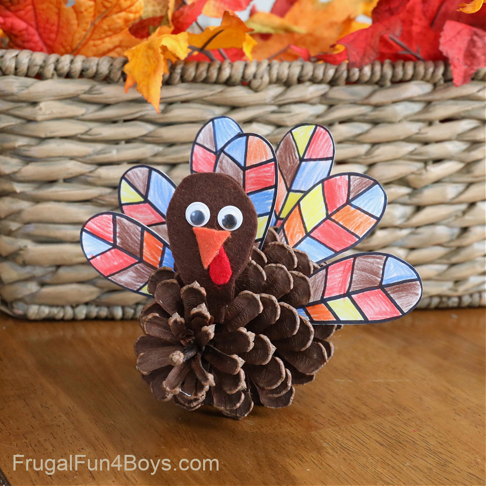Adorable Pine Cone Turkeys Frugal Fun For Boys And Girls