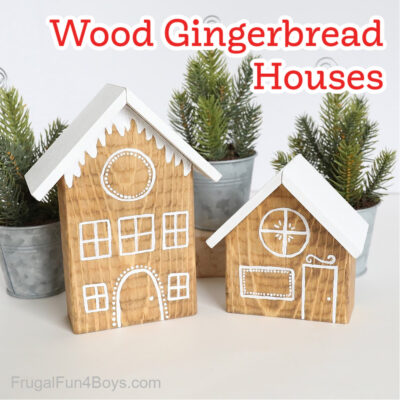 How to Make Adorable Wooden Gingerbread Houses