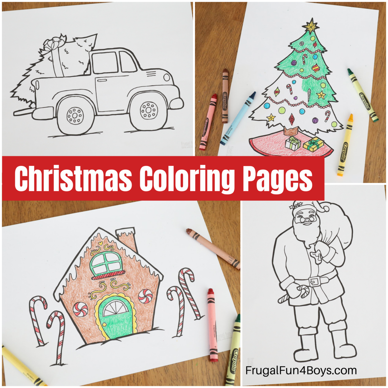 Printable Christmas Coloring Pages   Frugal Fun For Boys and Girls