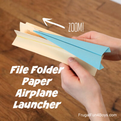 File Folder Paper Airplane Launcher