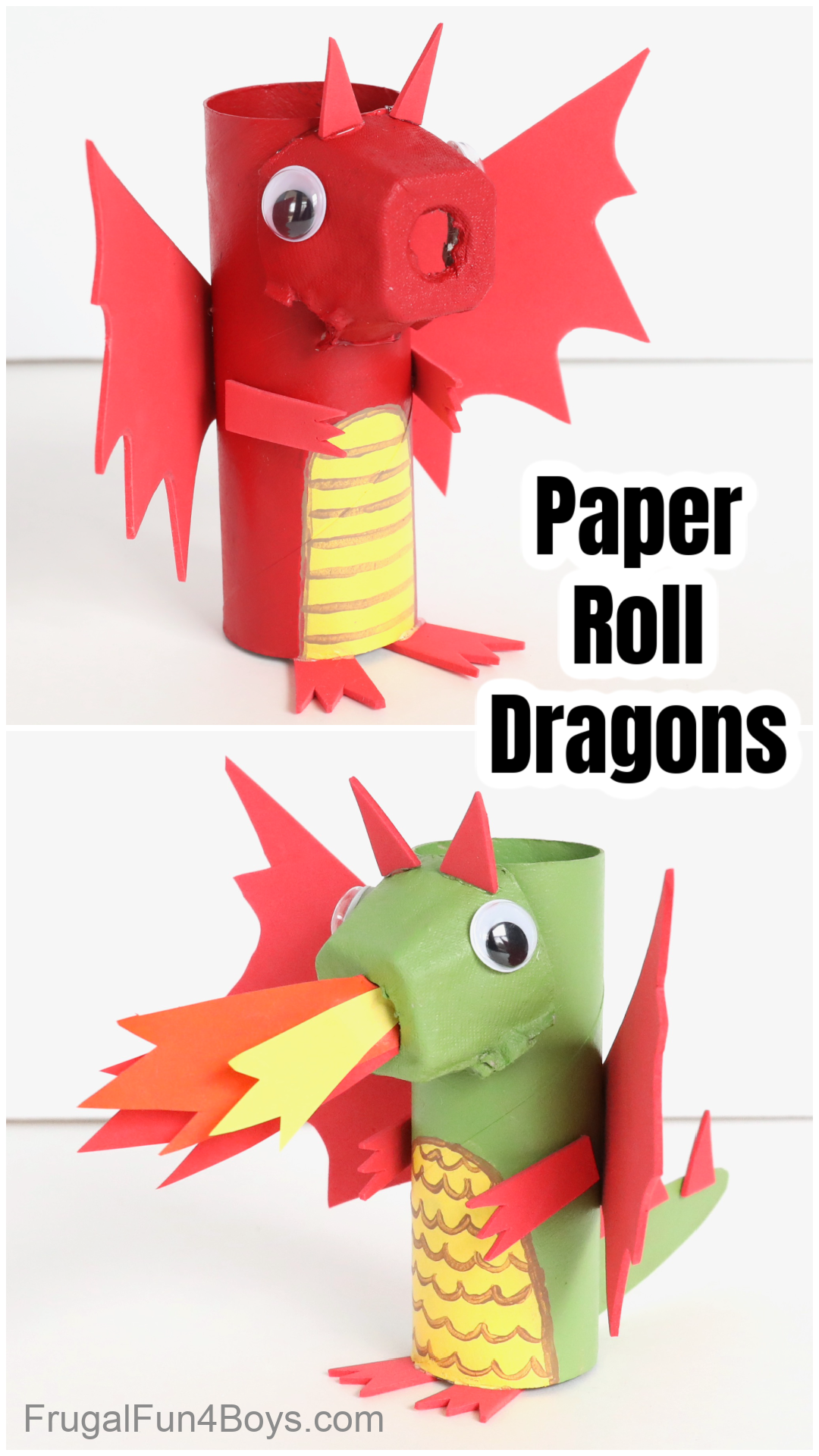 Paper Roll Dragon Craft - Frugal Fun For Boys and Girls