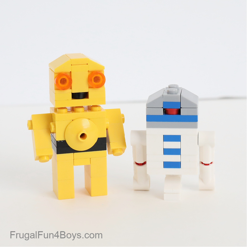 --#1 STAR WARS LEGO  LOT  MINI FIGURE  MINIFIG "  R2-D2  & C-3PO DARK GOLD 