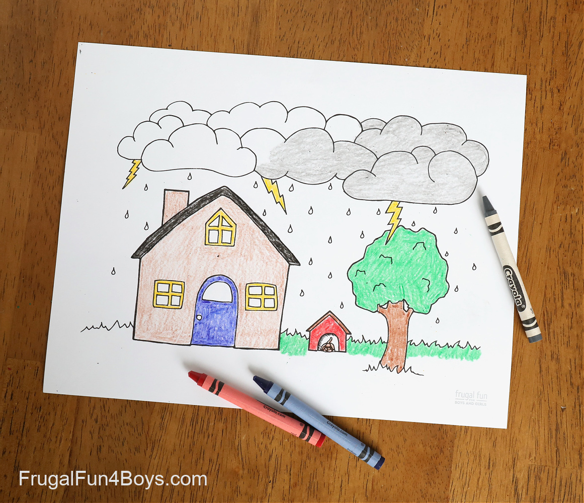 thunderstorm coloring page