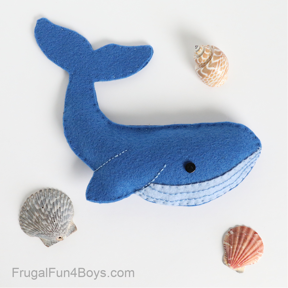 Felt Ocean Animals Beginning Sewing - Frugal Fun For Boys and Girls