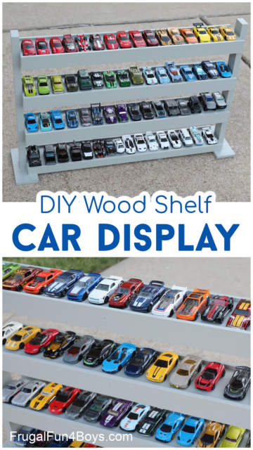 Amazing DIY Hot Wheels Car Display Shelf - Frugal Fun For Boys and Girls