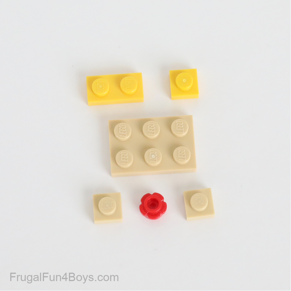 Lego 5 New Reddish Brown Plates 1 x 4 Stud Pieces