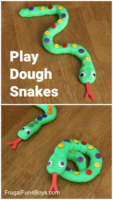 Play Dough Snakes - Frugal Fun For Boys and Girls
