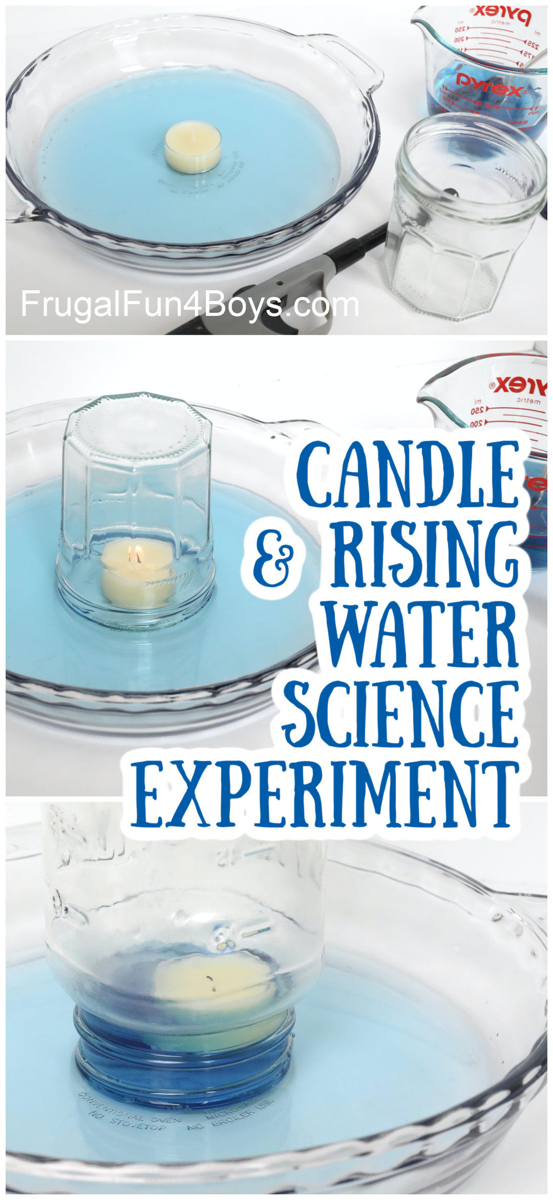 Candle and Rising Water Science Experiment