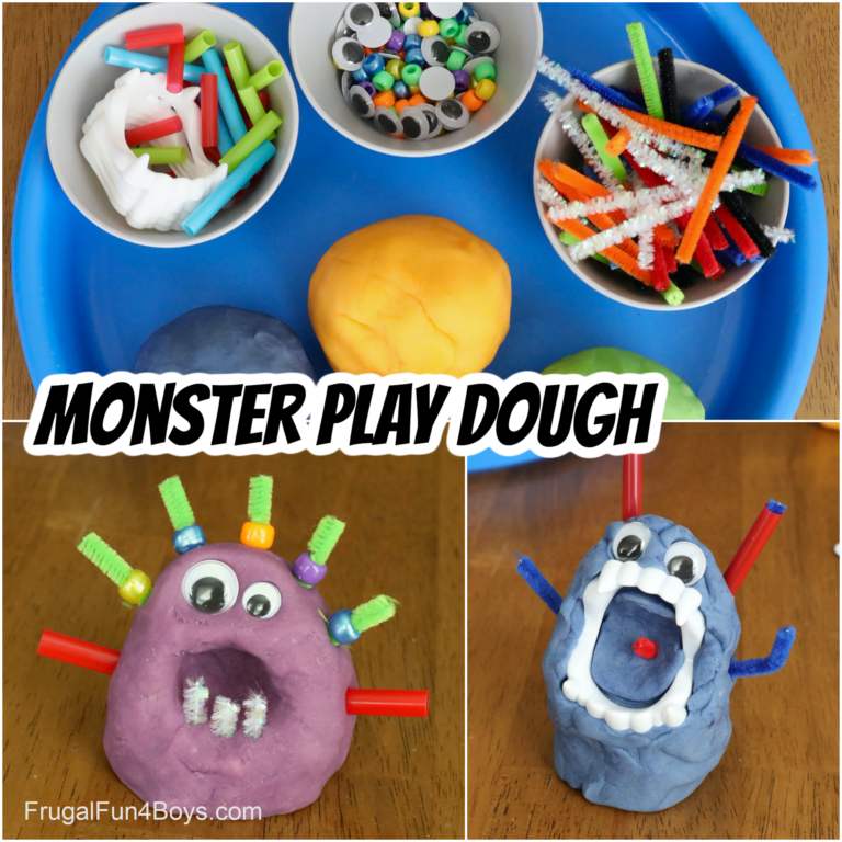Silly Monster Play Dough Activity - Frugal Fun For Boys and Girls