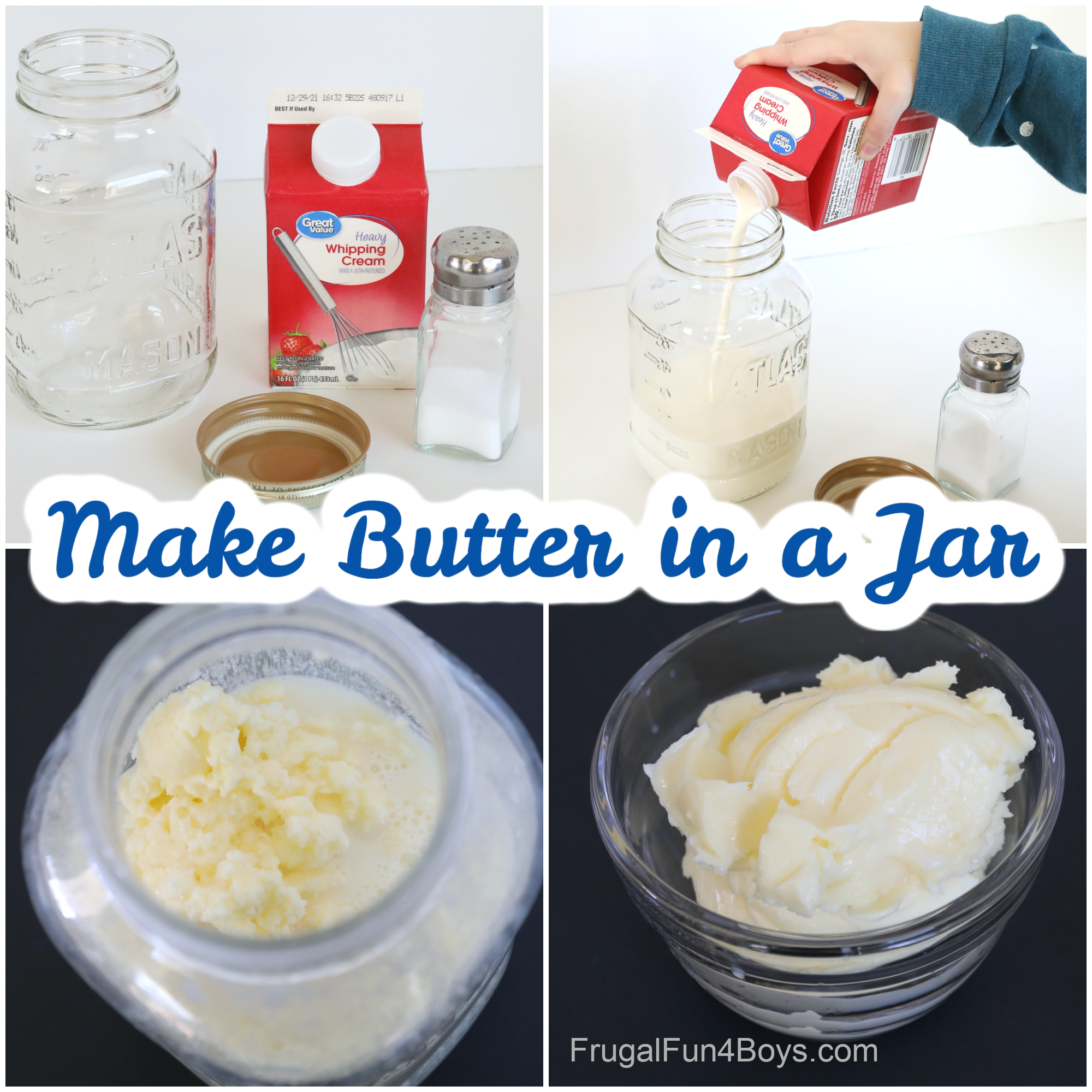 Make butter in a jar