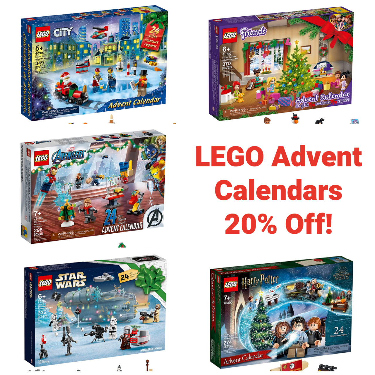 LEGO Advent Calendars 20 Off Frugal Fun For Boys And Girls