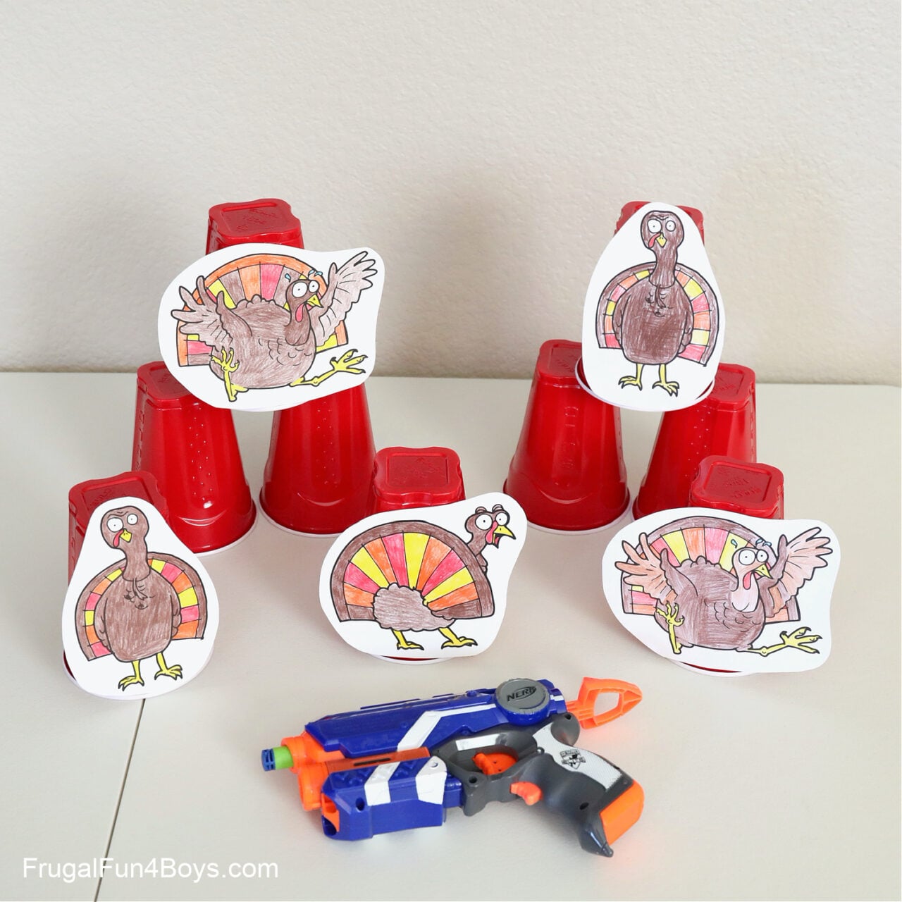 Flying Turkey Nerf Targets - Frugal Fun For Boys and Girls
