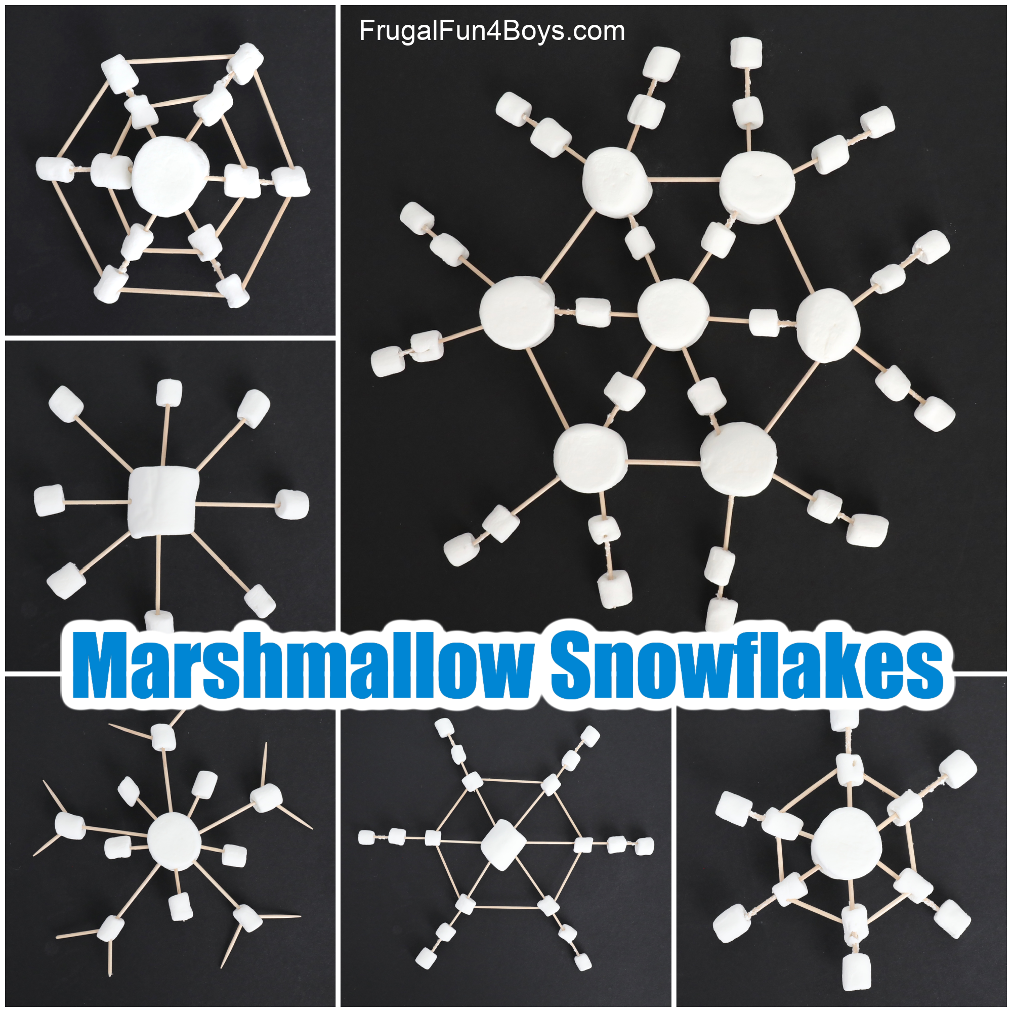 Marshmallow Snowflakes Winter STEM Activity