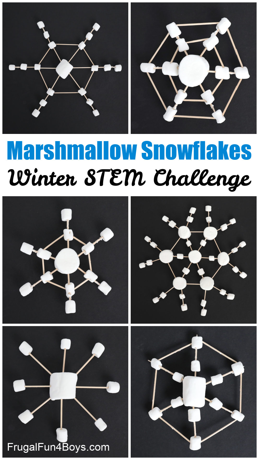 Marshmallow Snowflakes Winter STEM Activity