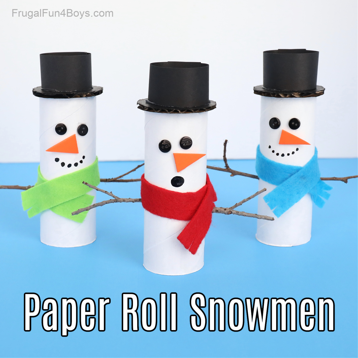 Toilet Paper Roll Snowman Craft