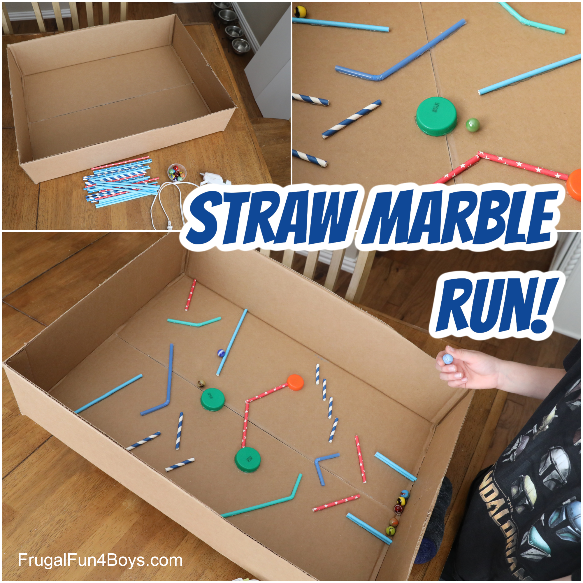 Build a Marble Run with Straws - Frugal Fun For Boys and Girls