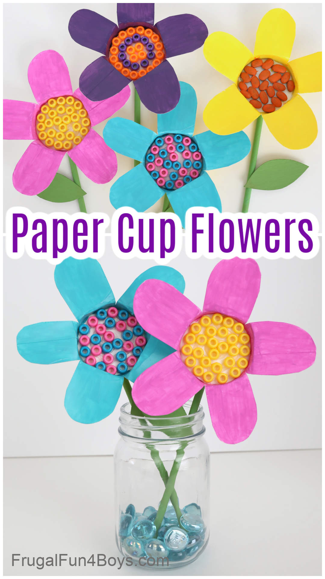 Paper Cup Flower Craft - Frugal Fun For Boys and Girls