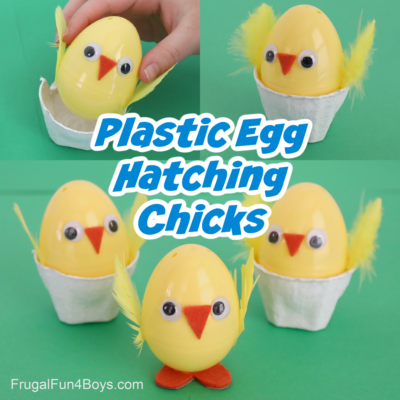 Plastic Egg Hatching Chick Craft
