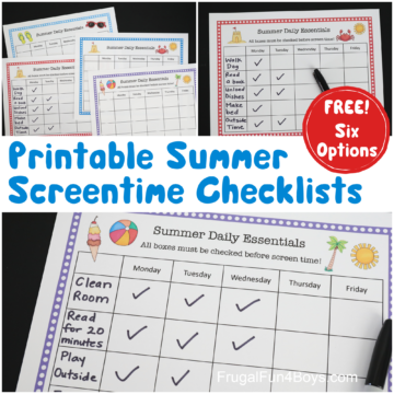 Printable Summer Checklist for Kids - Frugal Fun For Boys and Girls