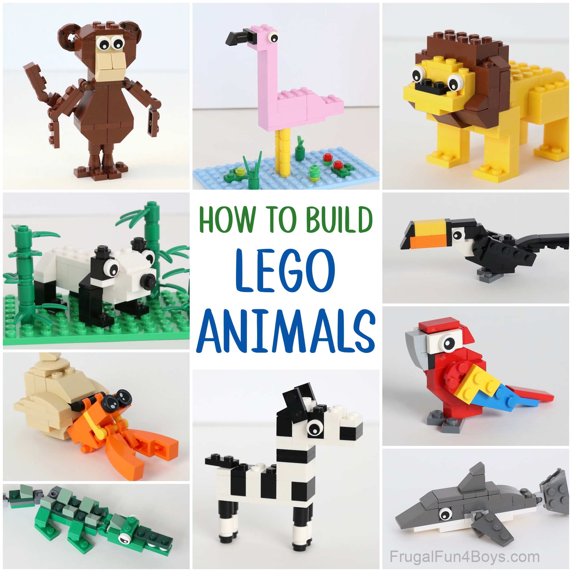 Godkendelse Sovereign Uhøfligt How to Build Awesome LEGO Animals - Frugal Fun For Boys and Girls