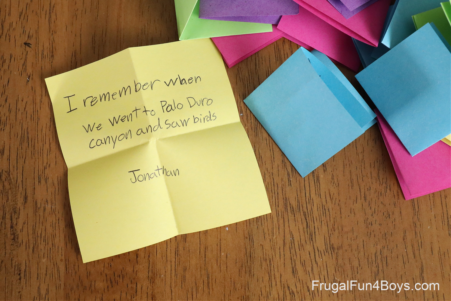 Make a Memory Jar Gift - Frugal Fun For Boys and Girls