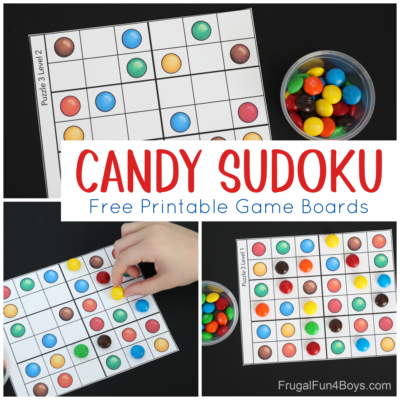 Candy Sudoku Printable Game Boards