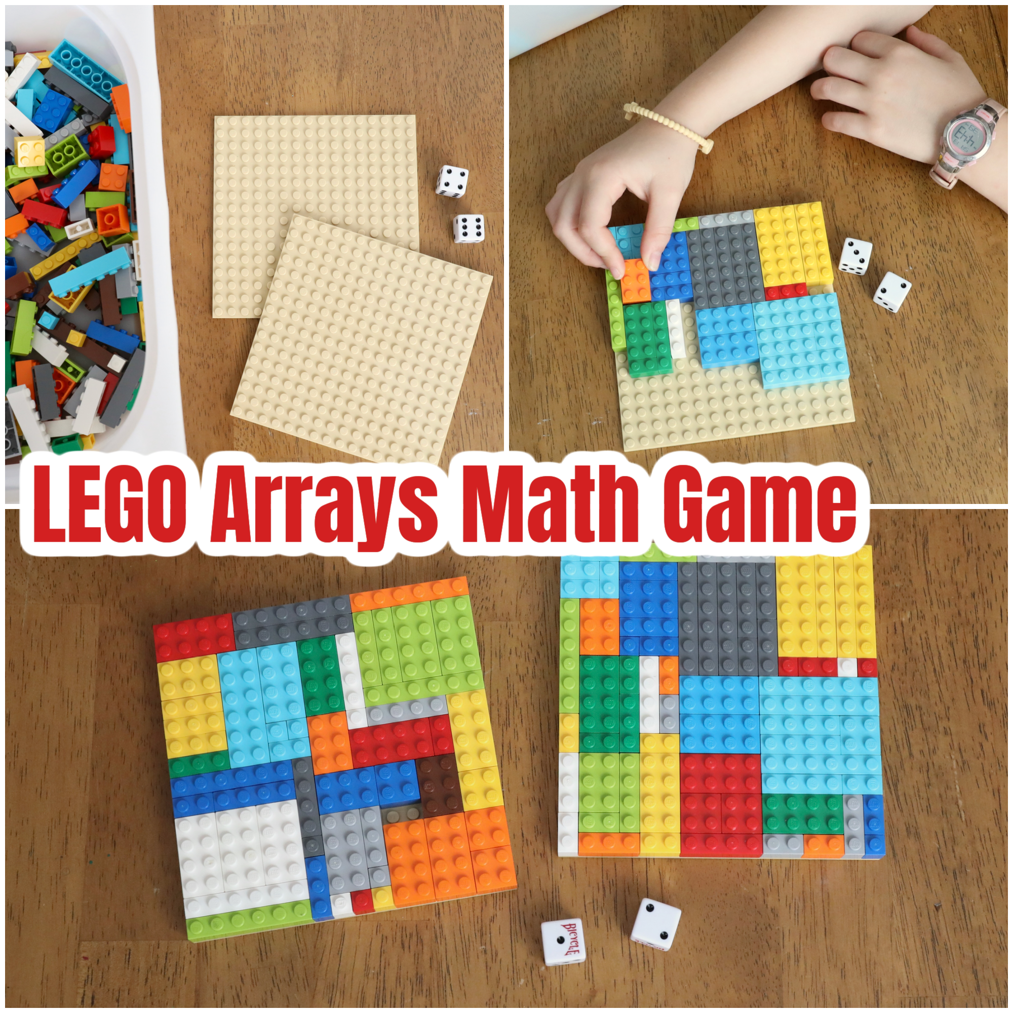 Lego arrays multiplication game for kids