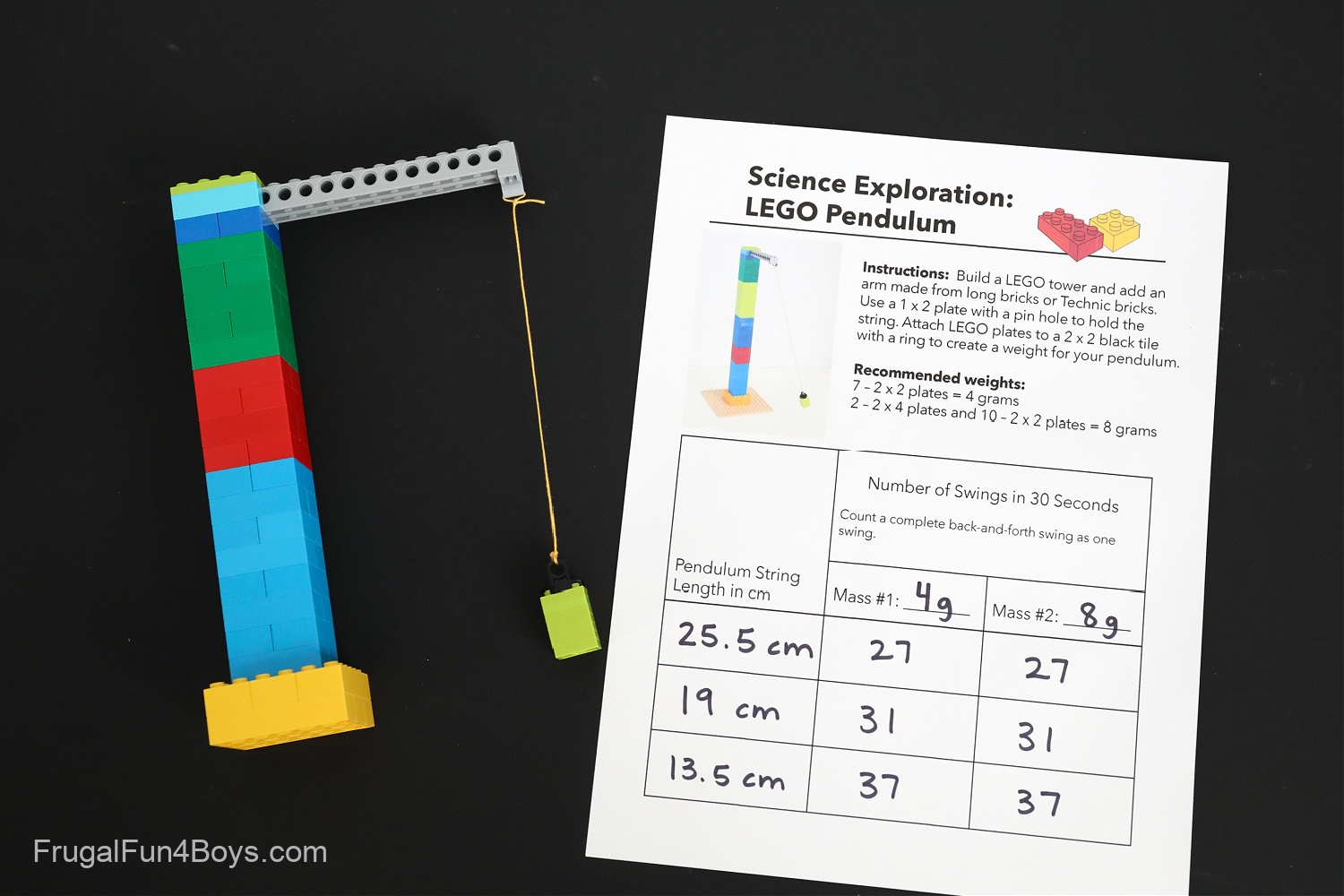 LEGO Pendulum Science Experiment