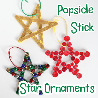 Popsicle Stick Star Christmas Ornaments
