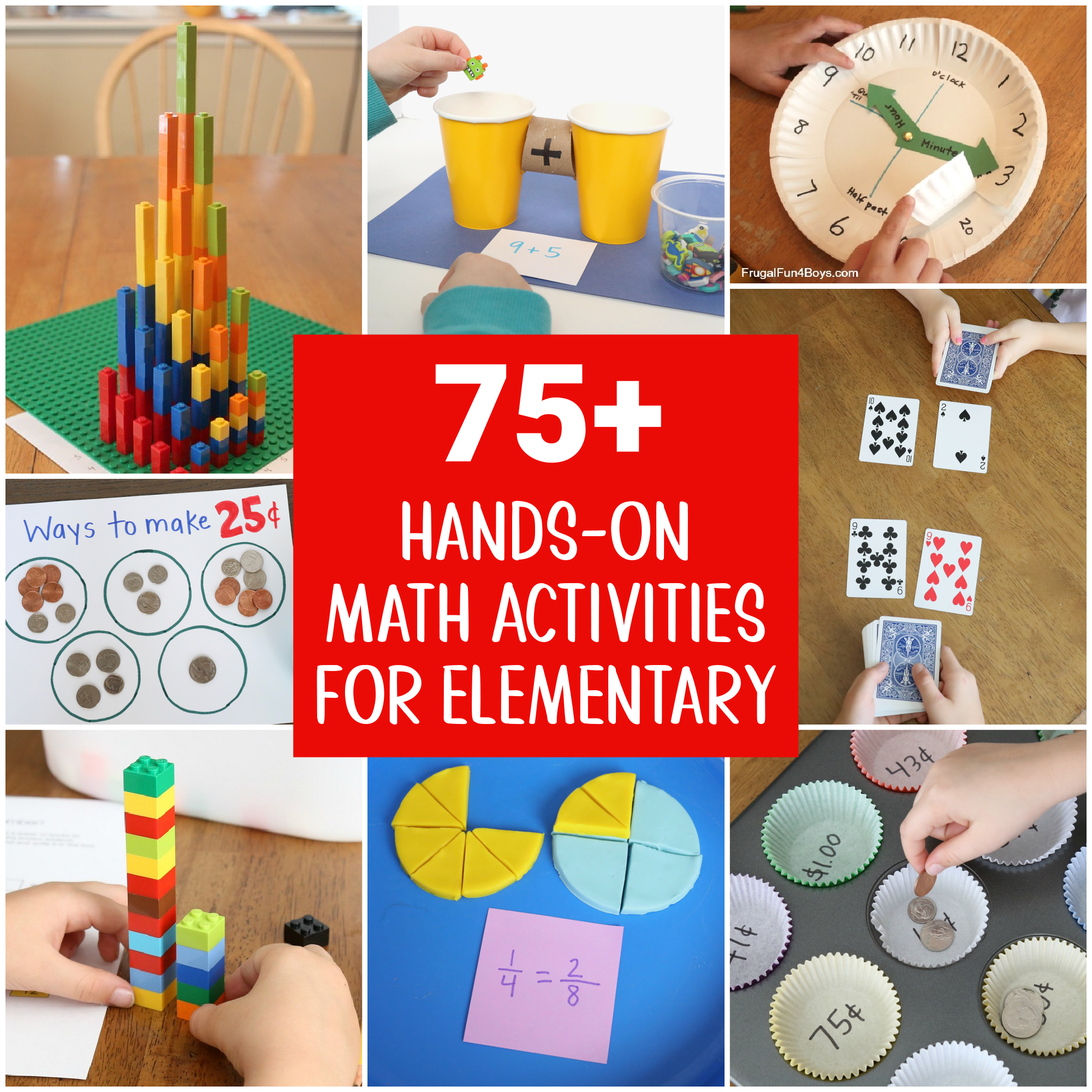 75+ Hands-On Elementary Math Activities