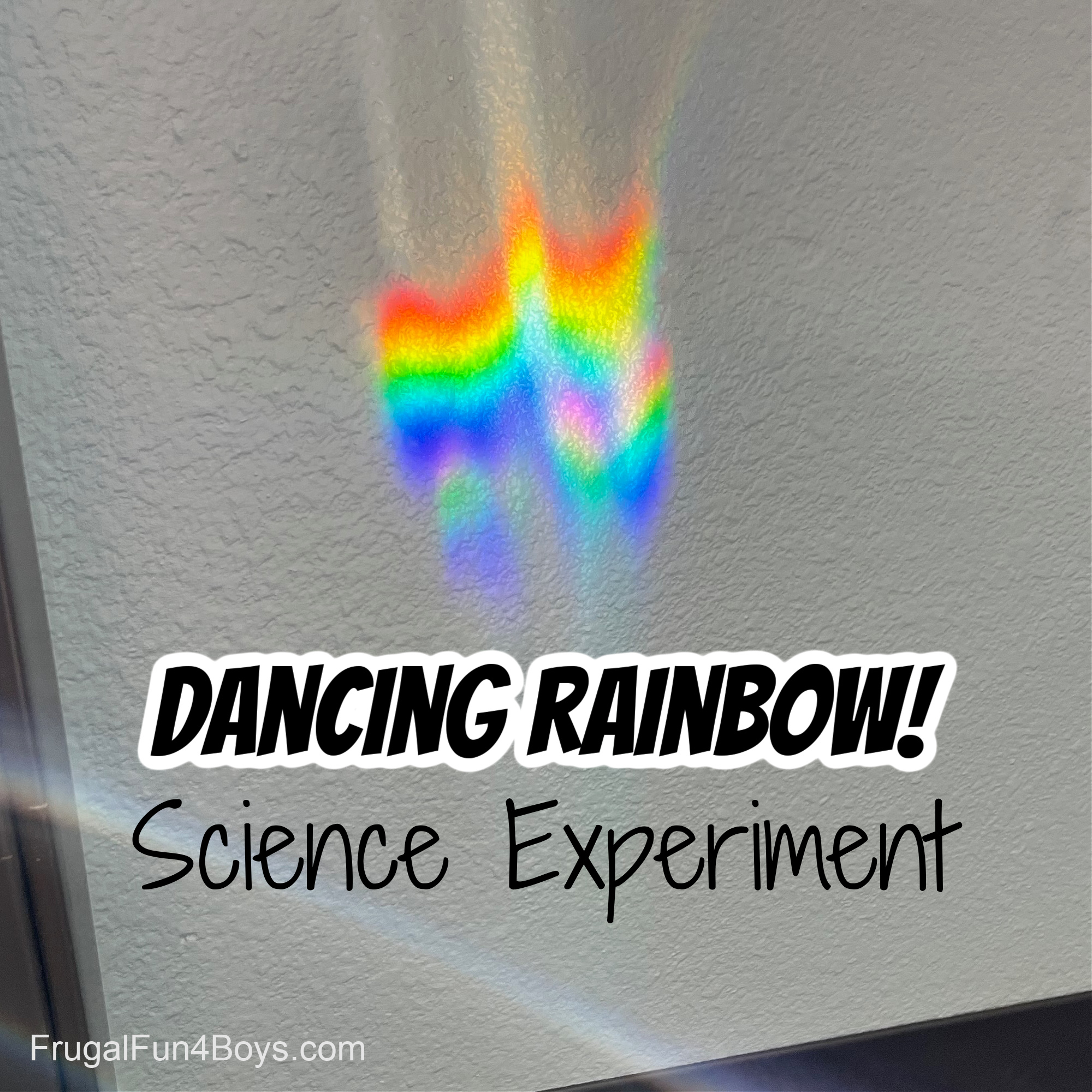 Dancing Rainbow Science Experiment - Make a rainbow with a mirror and water