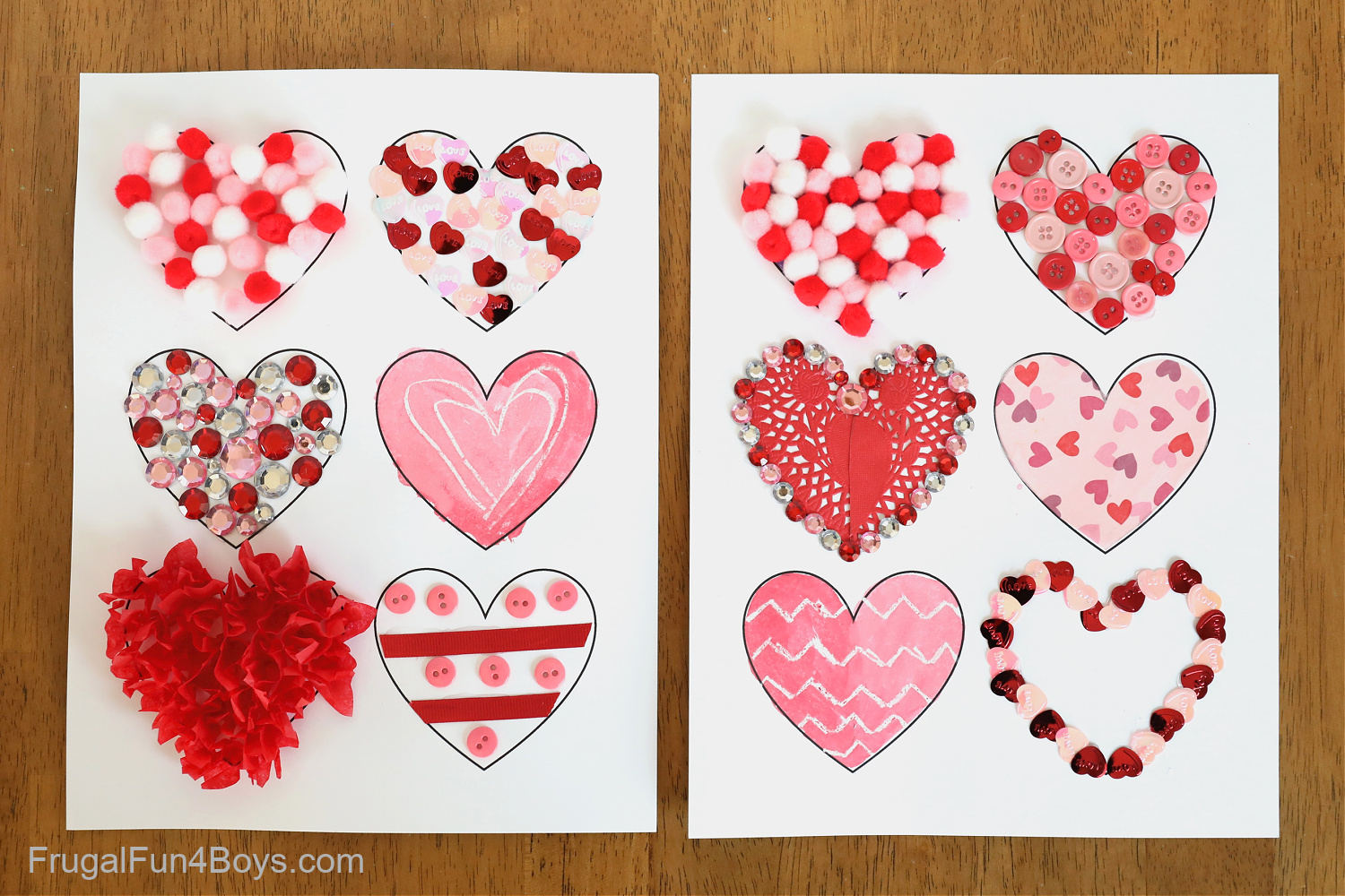 Heart Collage Art - Valentine's Day Craft
