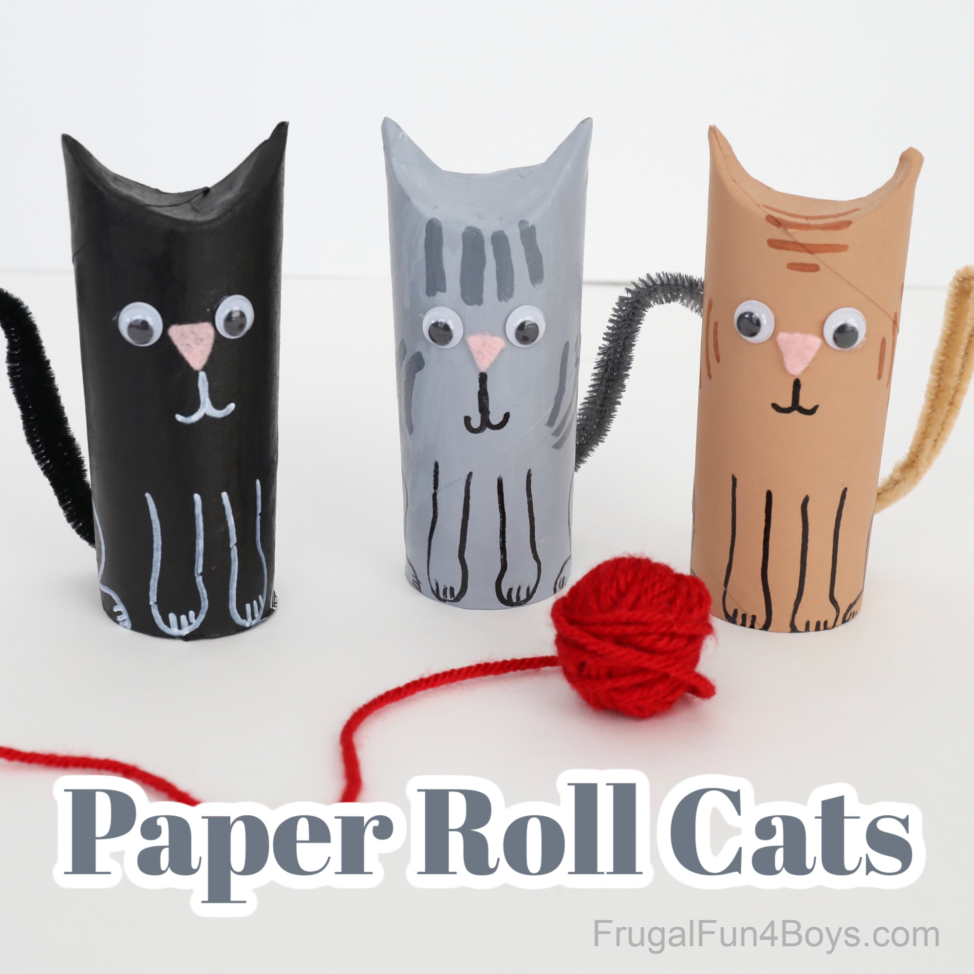 Toilet Paper Roll Cat Craft - Frugal Fun For Boys and Girls