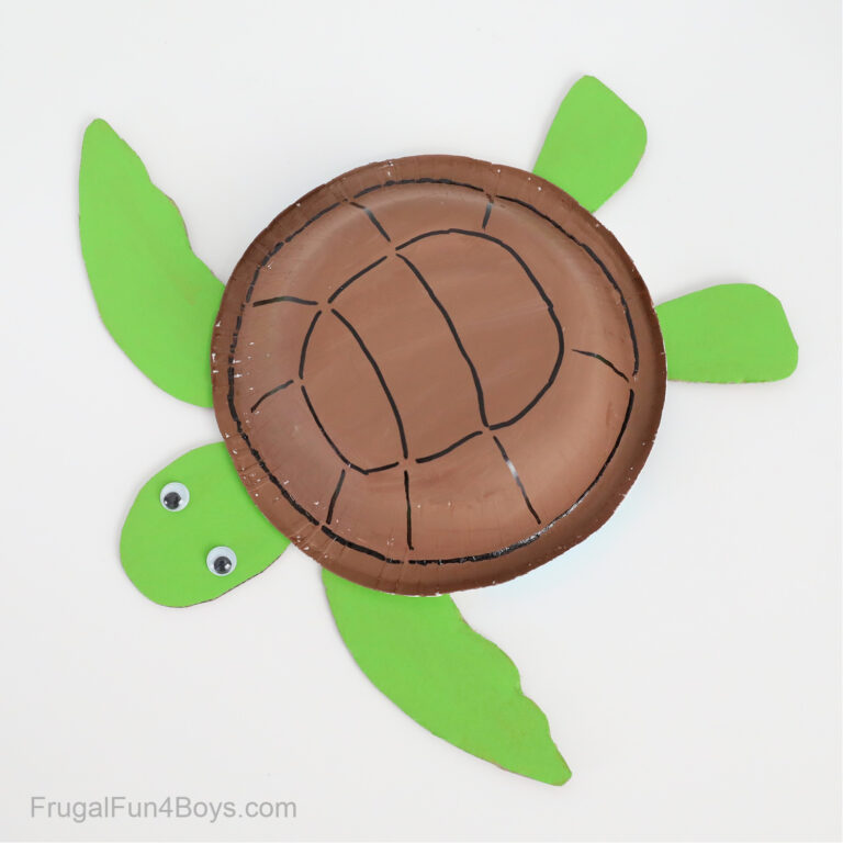Paper Bowl Sea Turtle Craft - Frugal Fun For Boys and Girls