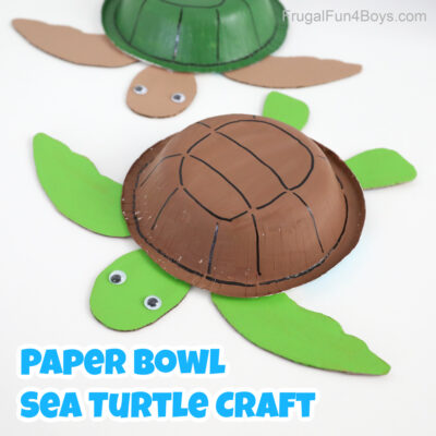 Paper Bowl Sea Turtle Craft