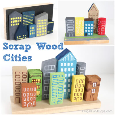 Scrap Wood City Skyline {Kids Art}