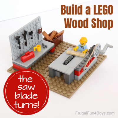 Build a LEGO Table Saw and Wood Shop