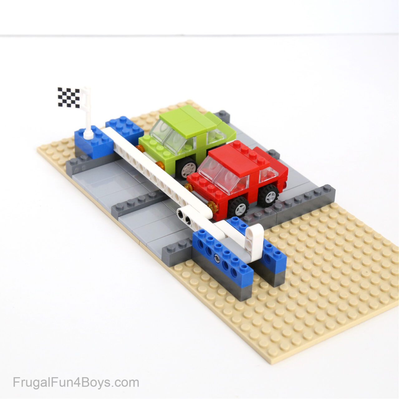 Build a LEGO Car Race - Frugal Fun For Boys and Girls