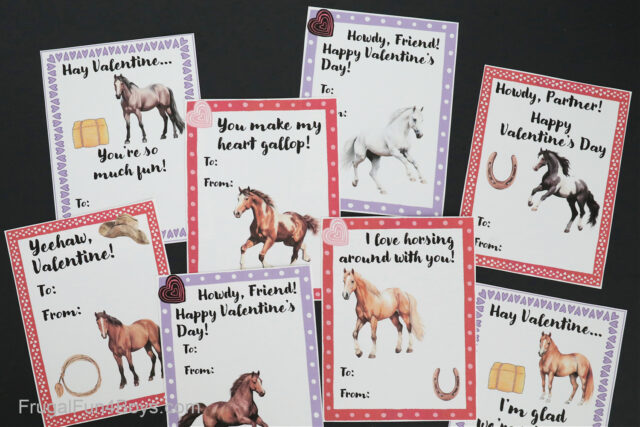 Printable Horse Valentines - Frugal Fun For Boys and Girls