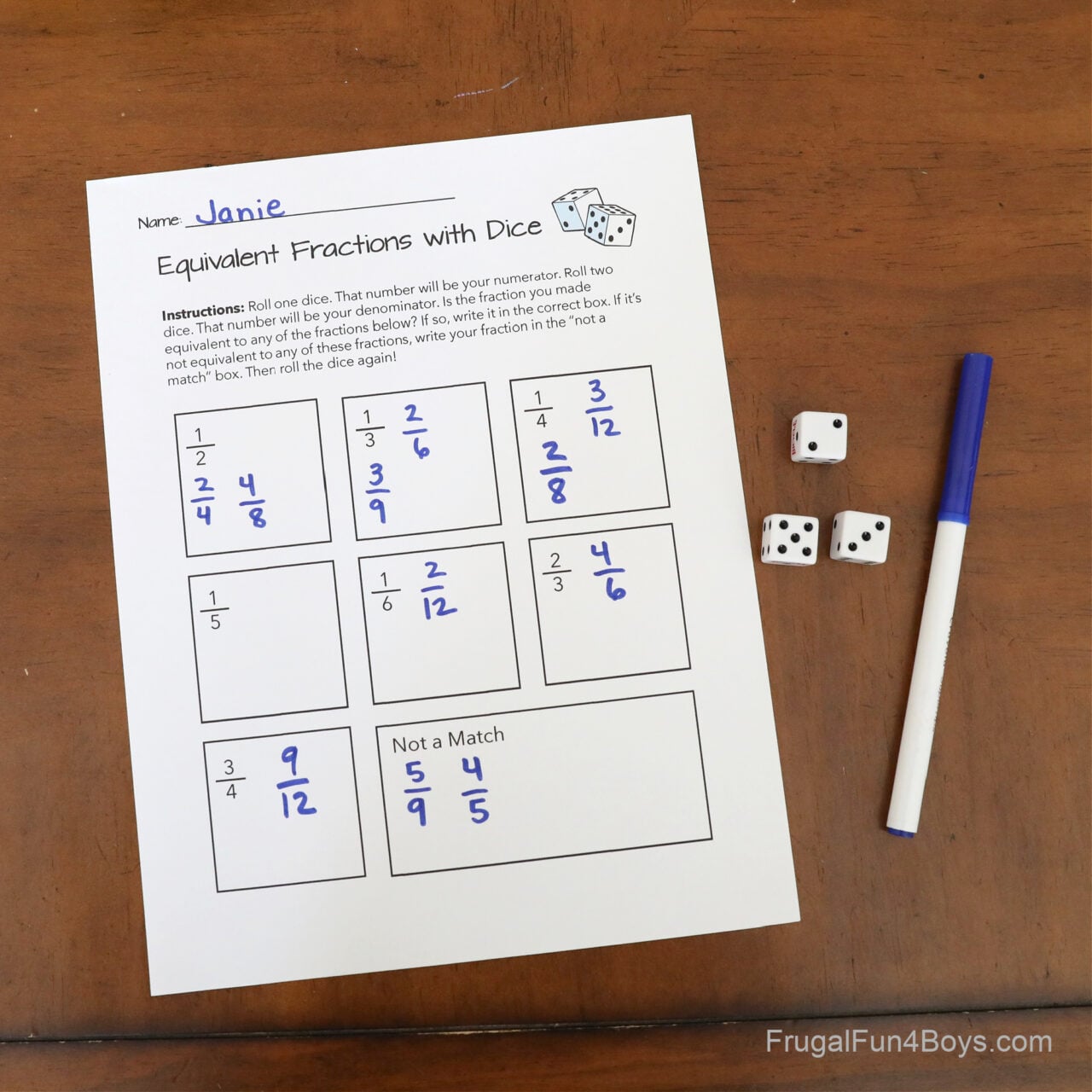 Elementary Math Games with Dice - Frugal Fun For Boys and Girls