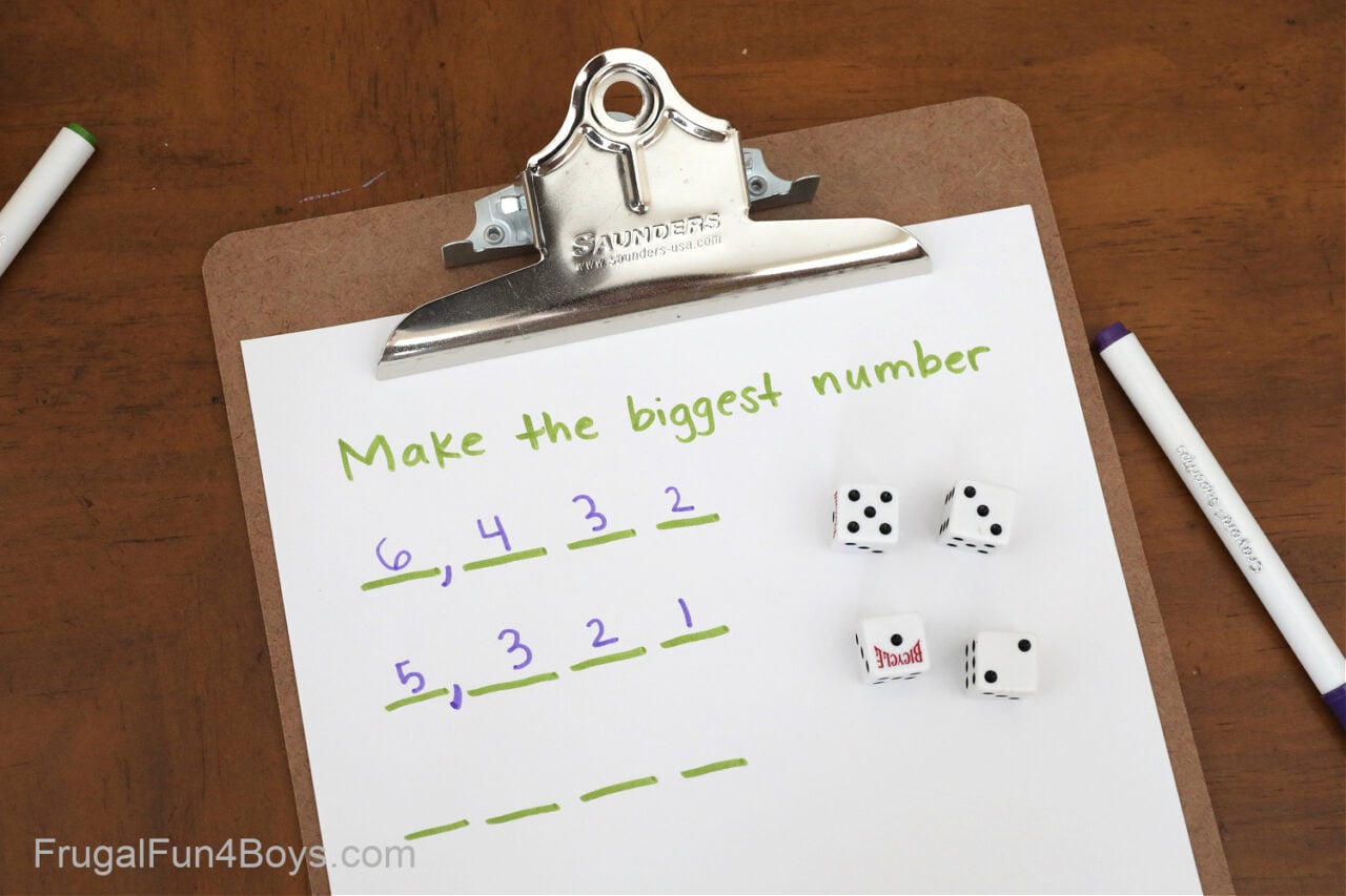 Elementary Math Games with Dice - Frugal Fun For Boys and Girls