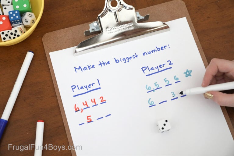 Elementary Math Games with Dice - Frugal Fun For Boys and Girls