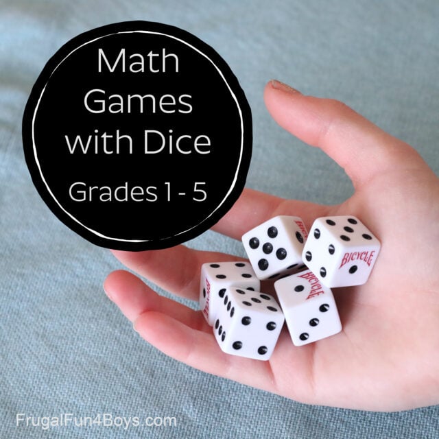 Elementary Math Games with Dice - Frugal Fun For Boys and Girls
